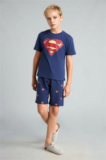 Superman Lisanslı Regular Fit 2'Li Pijama Takımı Erkek Çocuk