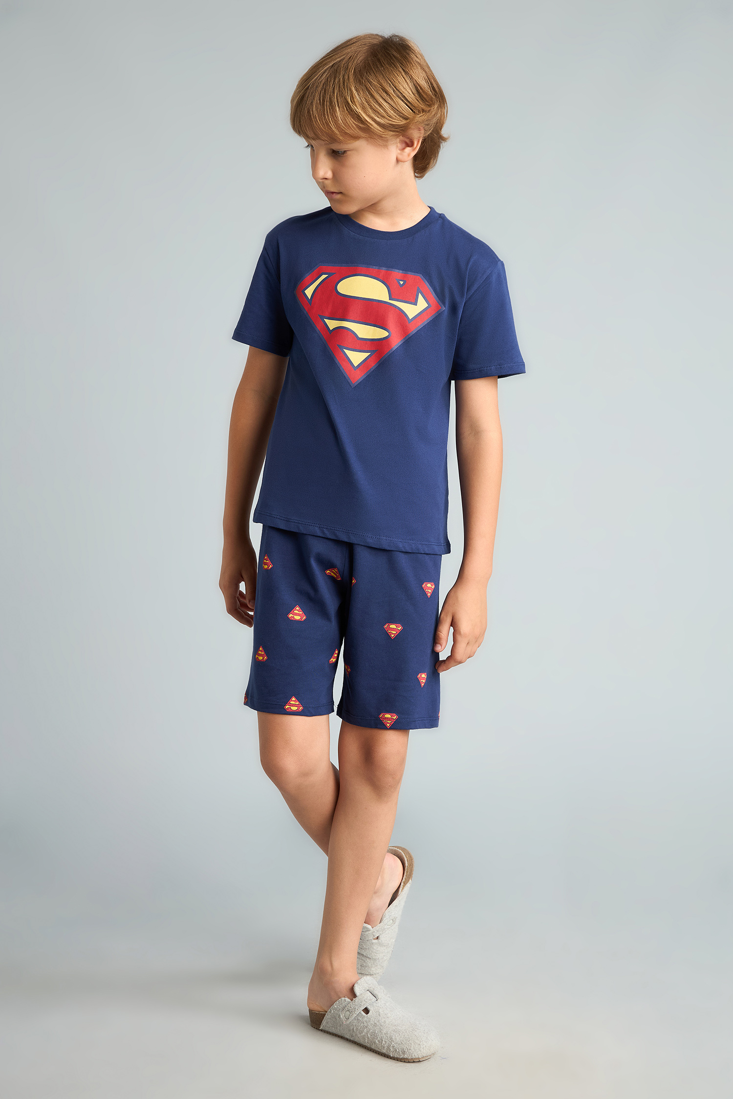 Superman Lisanslı Regular Fit 2'Li Pijama Takımı Erkek Çocuk