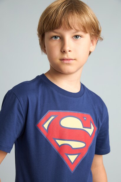 Superman Lisanslı Regular Fit 2'Li Pijama Takımı Erkek Çocuk