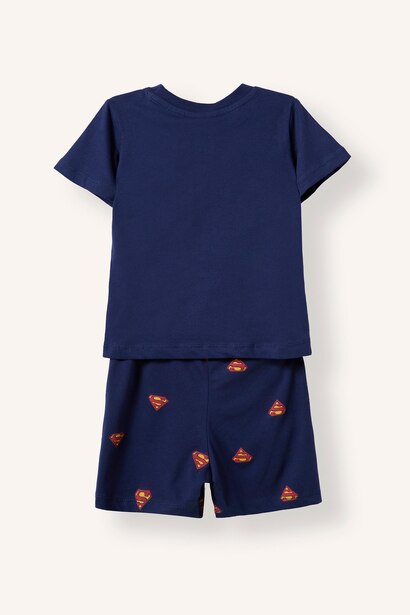 2 piece Regular Fit Superman Licensed Knitted Pyjamas