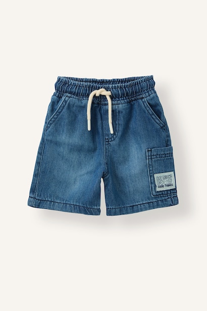 Beli Lastikli Jean Şort Erkek Bebek