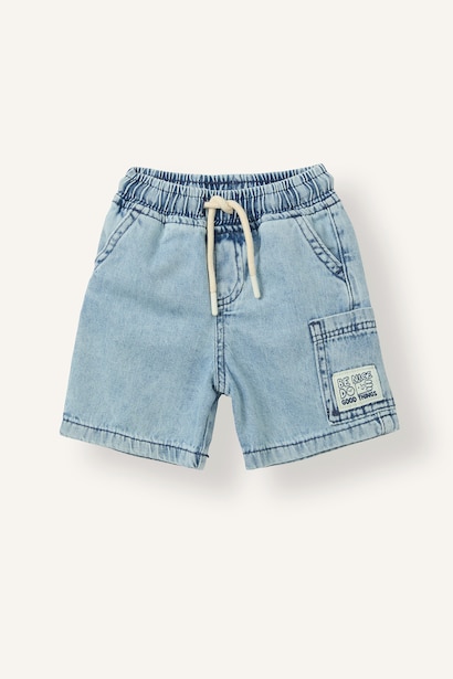 Beli Lastikli Jean Şort Erkek Bebek