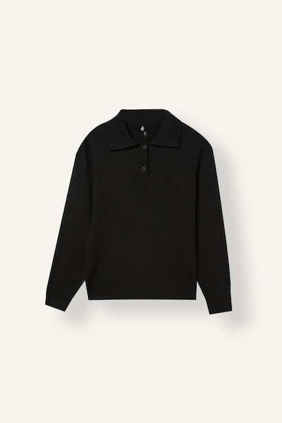 Polo Yaka Viskon Basic Kazak Kız Çocuk
