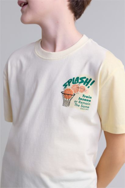 Baskılı Tişört Şort Pijama Takımı Erkek Çocuk