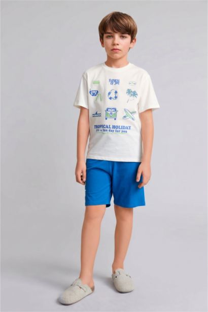 2 piece Regular Fit Printed Knitted Pyjamas