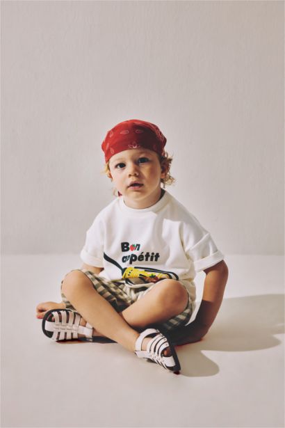 Baby Boy Food Print T-Shirt Shorts 2 Piece Set