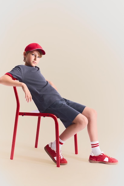 %100 Pamuk Oversize Baskılı Tişört Erkek Çocuk
