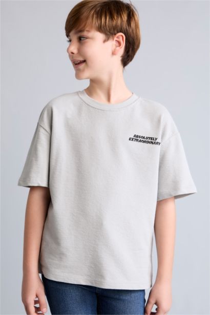 Oversize Baskılı Tişört Erkek Çocuk