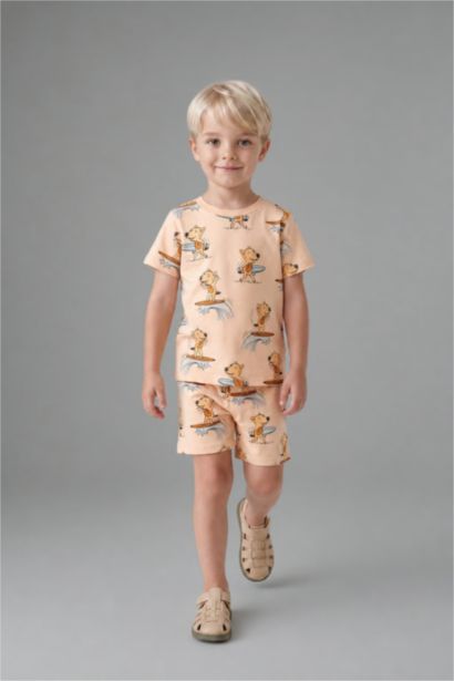 2 piece Regular Fit Animal Print Knitted Pyjamas