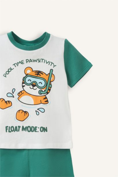 Desenli 2'li Pijama Takımı Erkek Bebek