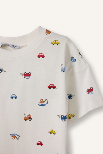 Regular Fit Araç Desenli Tişört Erkek Bebek