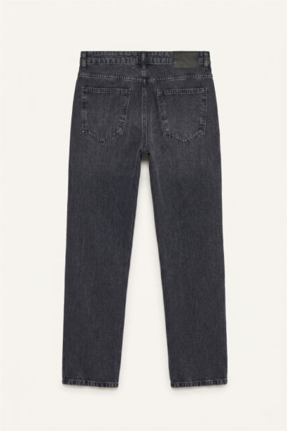 Straıght Fıt Yıkanmış Denim Pantolon