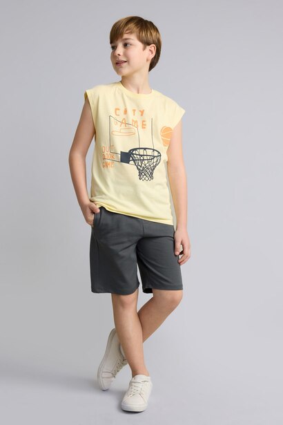 Boy Printed T-Shirt Shorts 2 Piece Set