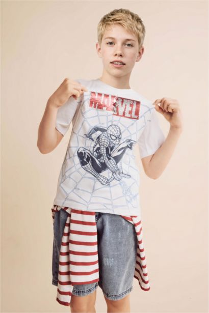 Boy Marvel New Regular Fit Crew Neck Sequin T-Shirt