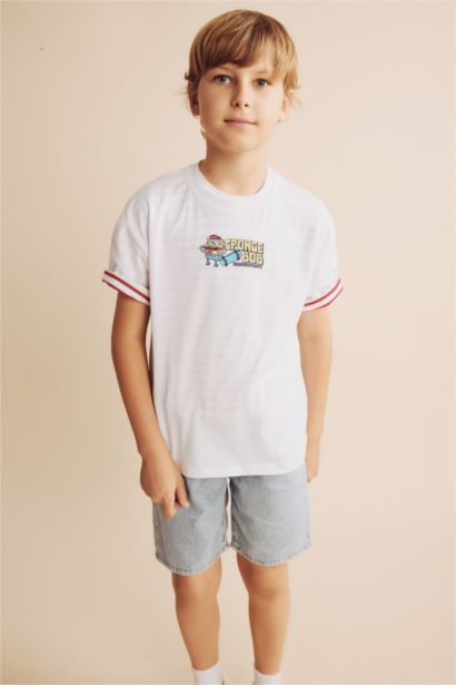 Boy 100% Cotton SpongeBob Back Print Oversize T-Shirt