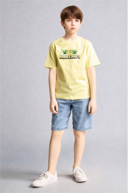 New Regular Fit Minecraft Licensed Short Sleeve T-Shirt