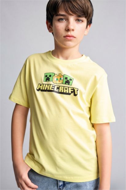 New Regular Fit Minecraft Licensed Short Sleeve T-Shirt