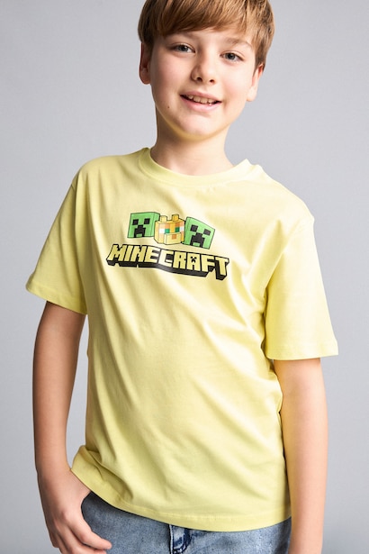 New Regular Fit Minecraft Licensed Short Sleeve T-Shirt