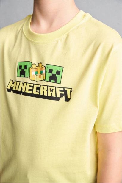 New Regular Fit Minecraft Licensed Short Sleeve T-Shirt
