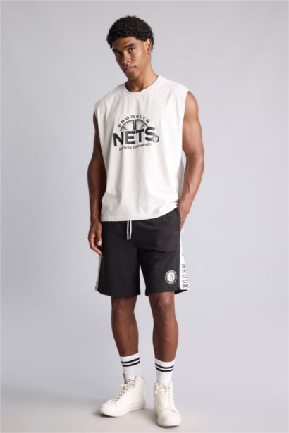 Boxy Fit Brooklyn Nets Licensed Tank Top