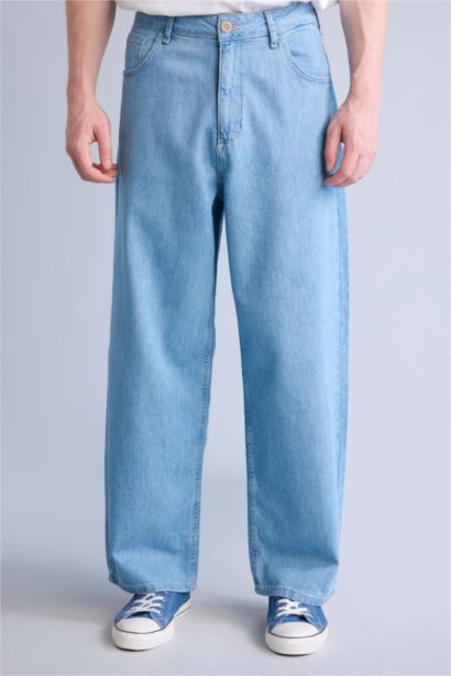 %100 Pamuk Wıde Leg Jean Pantolon