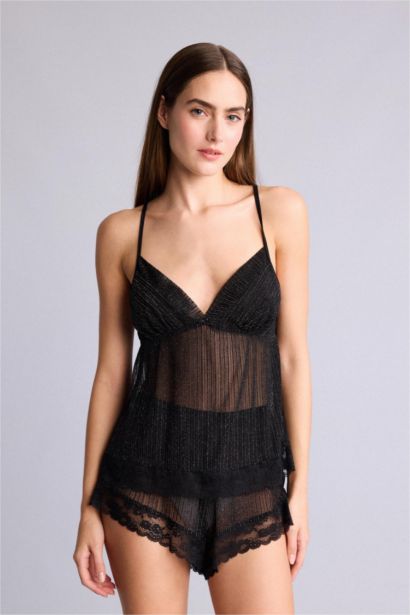 Regular Fit Strappy 2 Piece Chiffon Set