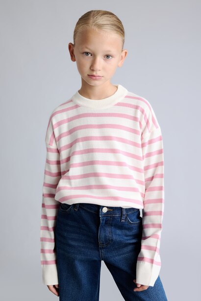 Girl Regular Fit Crew Neck Pullover