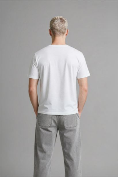 Wide Leg Elastic Waist Washed Trousers