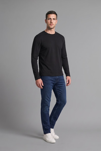 %100 Pamuk Regular Fit Uzun Kollu Basic Tişört
