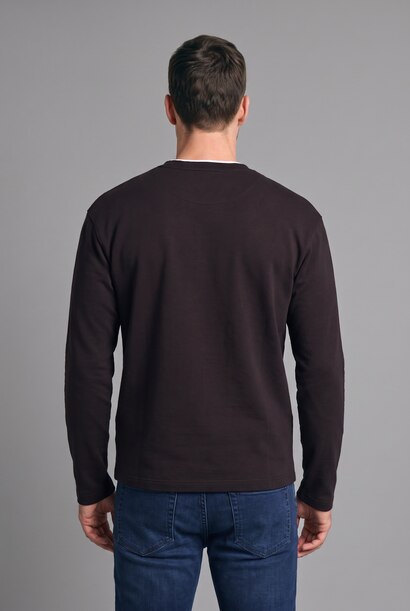 100% Cotton Regular Fit Contrast Detail Basic T-Shirt