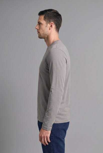 %100 Pamuk Regular Fit Uzun Kollu Basic Tişört