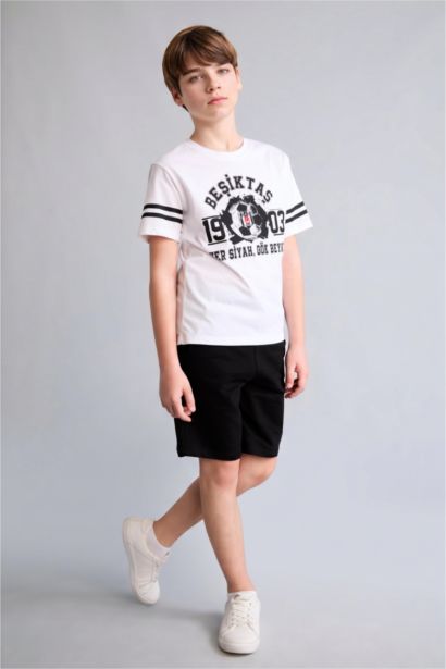 Boy Oversize Fit Elastic Band Shorts