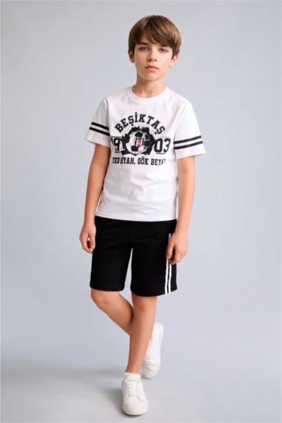 Boy Oversize Fit Elastic Band Shorts