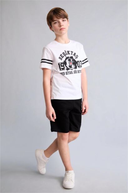 Boy Oversize Fit Elastic Band Shorts