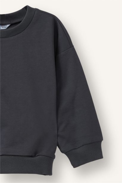 %100 Pamuk Regular Fit 2'Li Sweatshirt Set Erkek Bebek