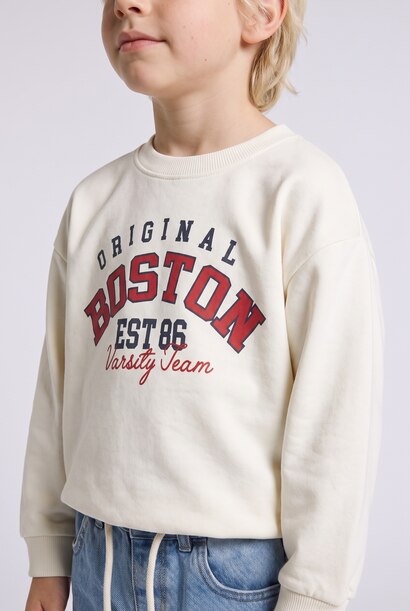 100% Cotton Crew Neck Printed Sweatshirt