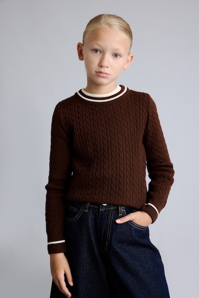 Girl Regular Fit Crew Neck Pullover