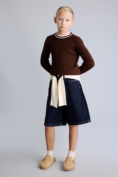 Girl Regular Fit Crew Neck Pullover
