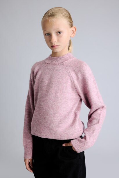 Girl Regular Fit Crew Neck Pullover