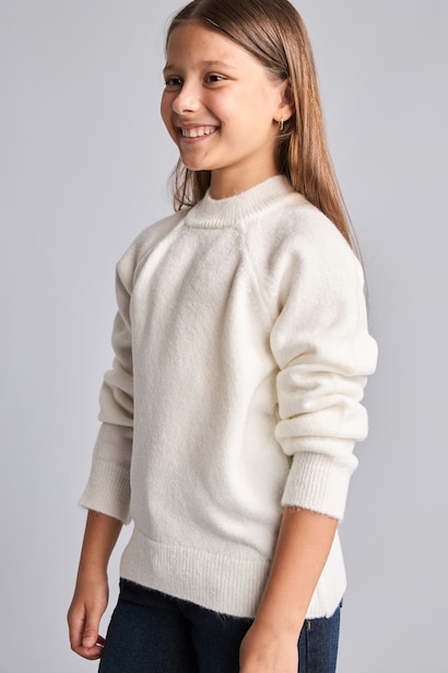 Reglan Kol Triko Basic Kazak Kız Çocuk