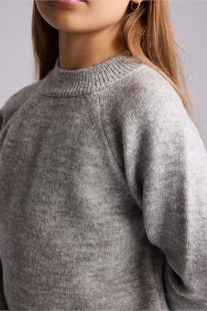 Reglan Kol Triko Basic Kazak Kız Çocuk