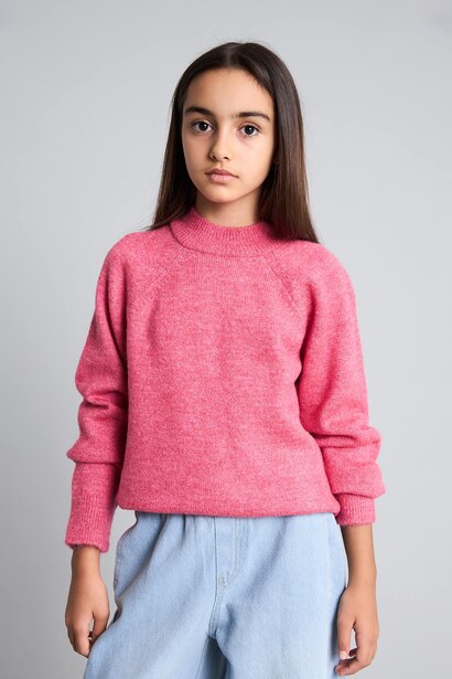 Girl Regular Fit Crew Neck Pullover