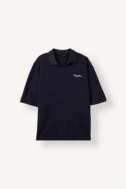Boxy Fit Short Sleeve Polo T-Shirt
