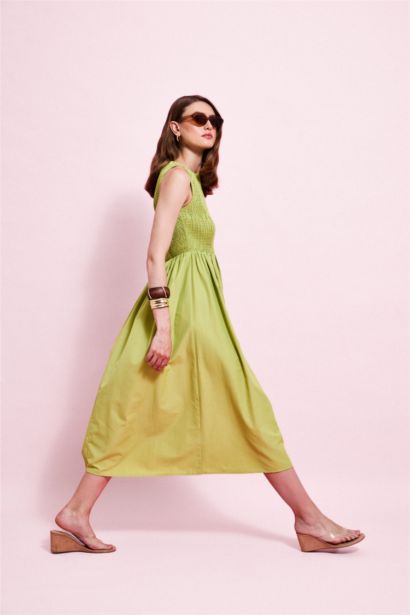 Kolsuz Cotton Midi Elbise