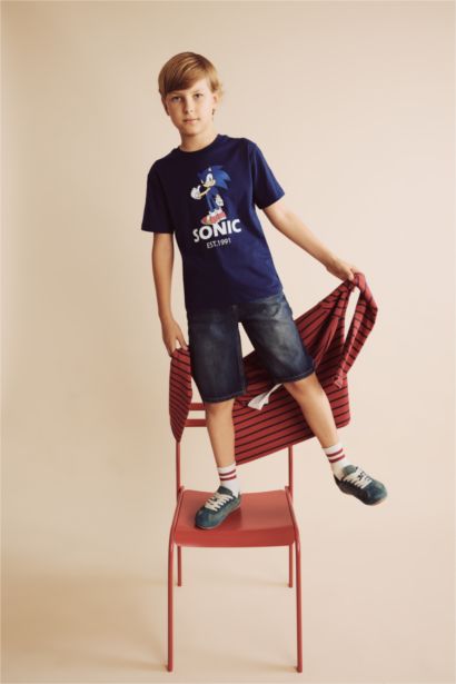 Boy Sonic The Hedgehog Licensed New Regular Fit T-Shirt
