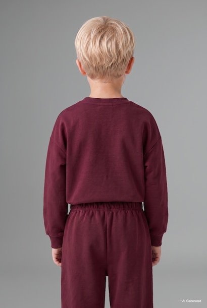 Baby Boy 100% Cotton 2-Piece Crew Neck Printed Sweatshirt and Sweatpants Set