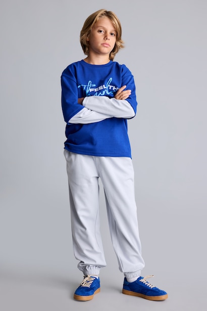 2 piece Regular Fit Crew Neck Slogan Set