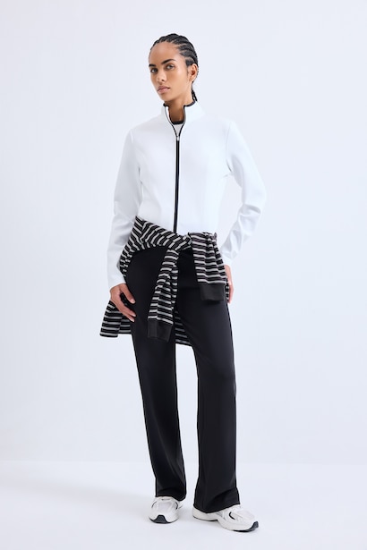 Standard Fit Scuba Fabric Cardigan