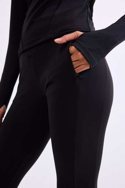 Yüksek Bel Beli Saran Sporcu Tayt
