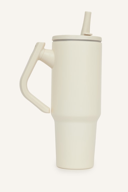 Pipetli Kulplu Unisex Kupa Bardak